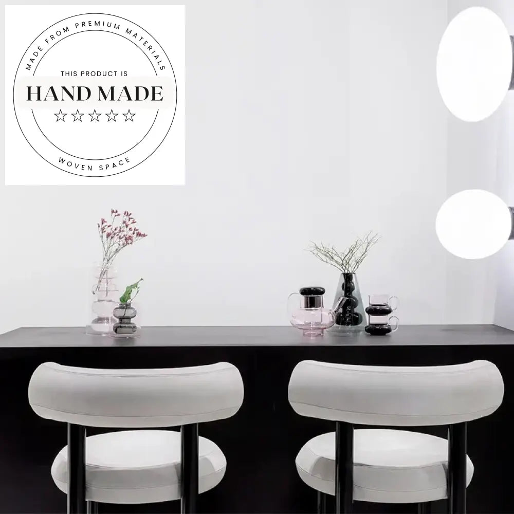 Luxurious Velvet Italian Style Counter Bar Stool for Modern Kitchens