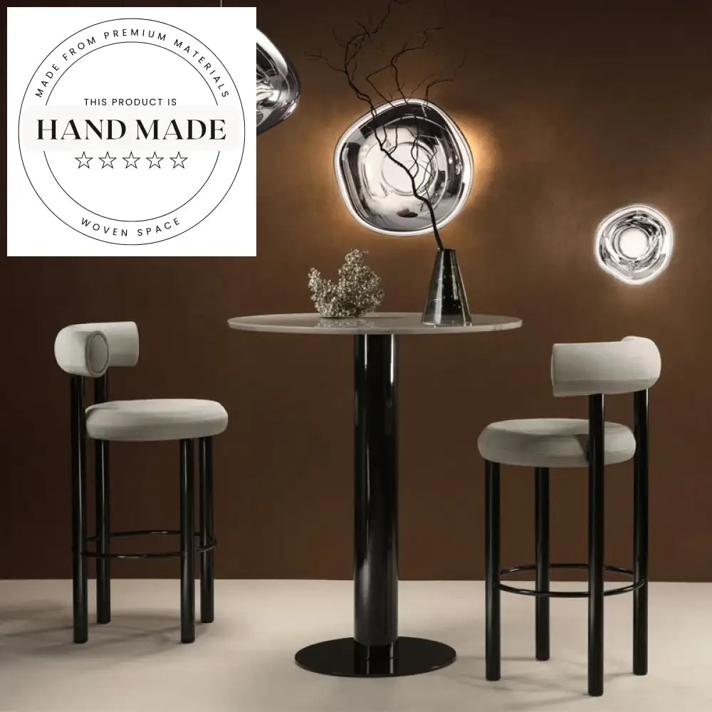 Luxurious Velvet Italian Style Counter Bar Stool for Modern Kitchens