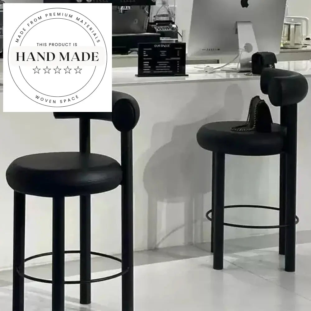Luxurious Velvet Italian Style Counter Bar Stool for Modern Kitchens
