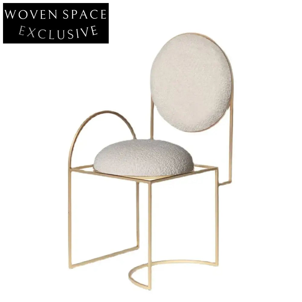 Luxurious Velvet Round Back Accent Chair Gold Metal Frame Living Room