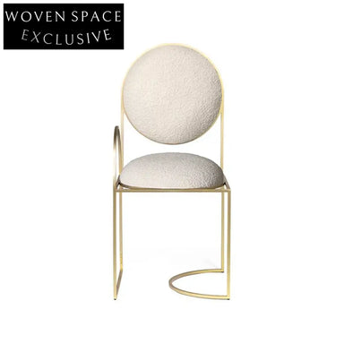 Luxurious Velvet Round Back Accent Chair Gold Metal Frame Living Room