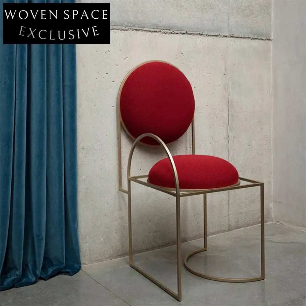 Luxurious Velvet Round Back Accent Chair Gold Metal Frame Living Room