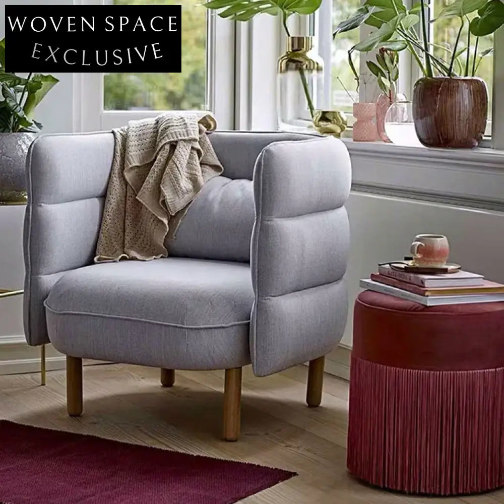 Luxurious Velvet Round Ottoman Foot Stool with Macrame Detail for Modern Homes