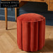 Luxurious Velvet Round Ottoman Stool for Stylish Living Room Decor