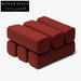 Luxurious Velvet Square Ottoman Stool for Modern Home Bed End Bench