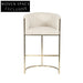 Luxurious Velvet Stainless Steel Frame Modern Dining Bar Stool Chair