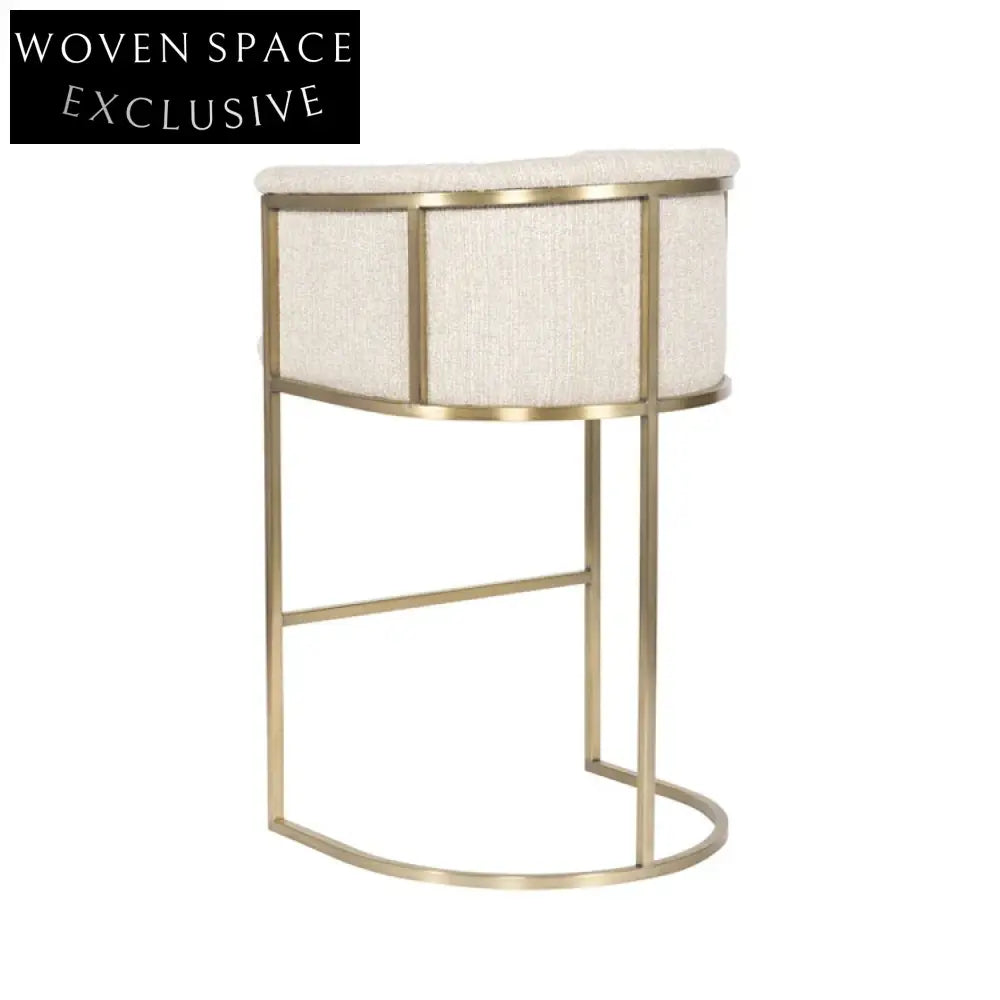Luxurious Velvet Stainless Steel Frame Modern Dining Bar Stool Chair