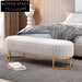 Luxurious Velvet Storage Bench: Modern Metal Leg Ottoman for Bedroom & Living Room