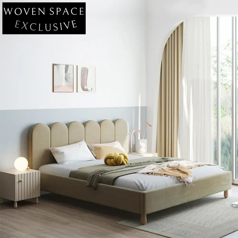 Luxurious Velvet Tufted Bed Frame, Modern Minimalist Design, King Queen Sizes