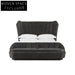 Luxurious Velvet Tufted High Headboard Bed Frame for Elegant Bedroom Decor