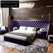Luxurious Velvet Tufted King Size Upholstered Modern Bed Frame