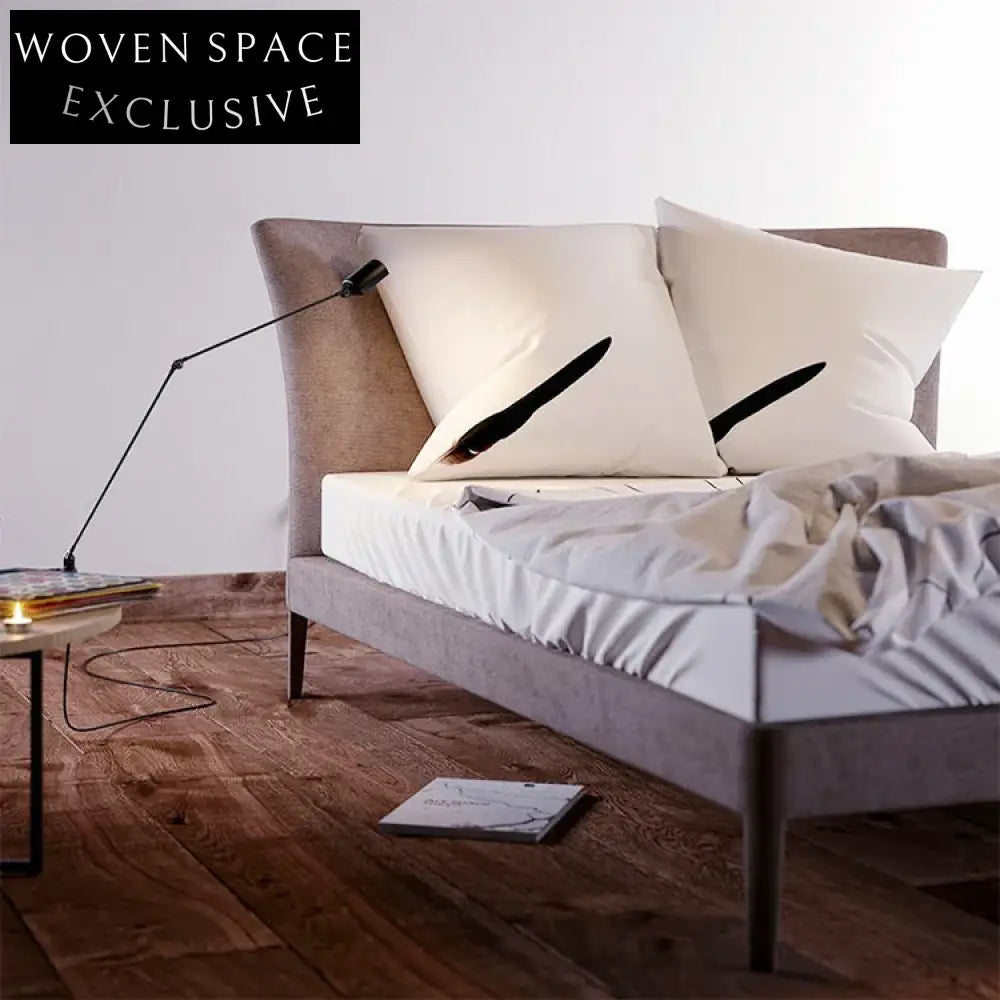 Luxurious Velvet Upholstered Bed, Modern Metal Legs, King Queen Sizes, Bed