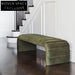 Luxurious Velvet Upholstered Modern Minimalist Living Room Bench Ottoman Stool