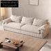 Luxurious Wabi Sabi Linen Feather Down Sectional Sofa for Comfort