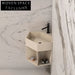 Luxurious Wall-Hung Solid Surface Stone Bathroom Basin - Modern Italian Design Cream