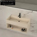 Luxurious Wall-Hung Solid Surface Stone Bathroom Basin - Modern Italian Design Cream