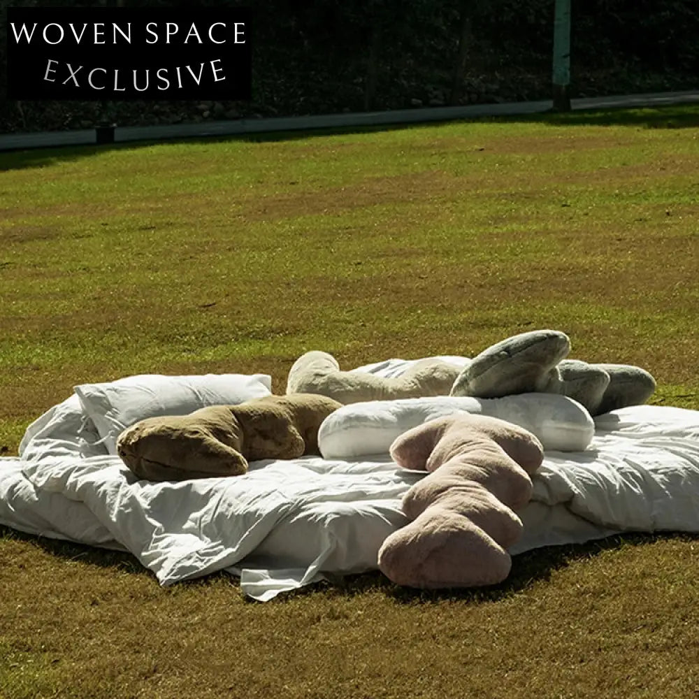 Luxurious Wave Fabric Extra Long Floor Cushion Pillow for Modern Homes