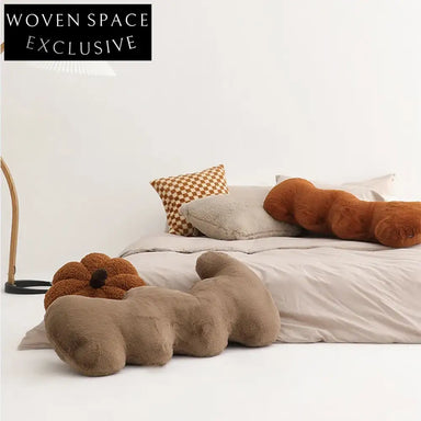 Luxurious Wave Fabric Extra Long Floor Cushion Pillow for Modern Homes