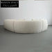 Luxurious White Boucle Upholstered L-Shape Sectional Sofa Chaise for Modern Living