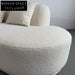 Luxurious White Boucle Upholstered L-Shape Sectional Sofa Chaise for Modern Living