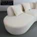 Luxurious White Boucle Upholstered L-Shape Sectional Sofa Chaise for Modern Living