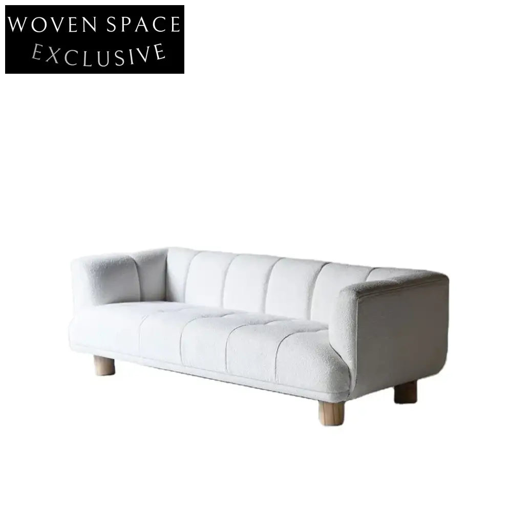 Luxurious White Boucle Modern Sofa for Living Room Comfort and Style