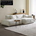 Luxurious White Linen Feather Sectional Sofa Set for Modern Living