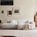 Luxurious White Linen Feather Sectional Sofa Set for Modern Living