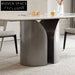 Luxurious White Marble Top Stainless Steel Dining Table for Modern Homes