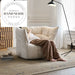 Luxurious White Velvet Modern Accent Recliner Lounge Chair