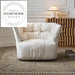 Luxurious White Velvet Modern Accent Recliner Lounge Chair