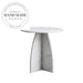 Luxury 56cm Round Natural White Marble Modern Side Table
