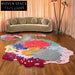 Luxury Abstract Pattern Handmade Area Rug for Living Room, Kids' Playroom Carpet