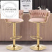Luxury Adjustable Swivel Golden Velvet Bar Stool