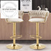 Luxury Adjustable Swivel Golden Velvet Bar Stool