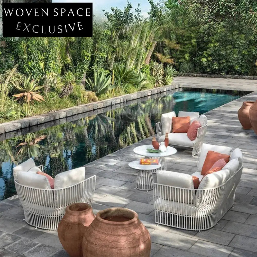 Luxury All-Weather Aluminum Outdoor Sectional Sofa Set with Fast-Dry Cushions
