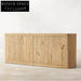 Luxury American Style Oak Wood 5-Door Sideboard Storage Cabinet for Dining