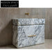 Luxury Arabescato Marble Basin White Marble Bathroom White Single Sink Rectangular Vanity With Drawers White / Stone