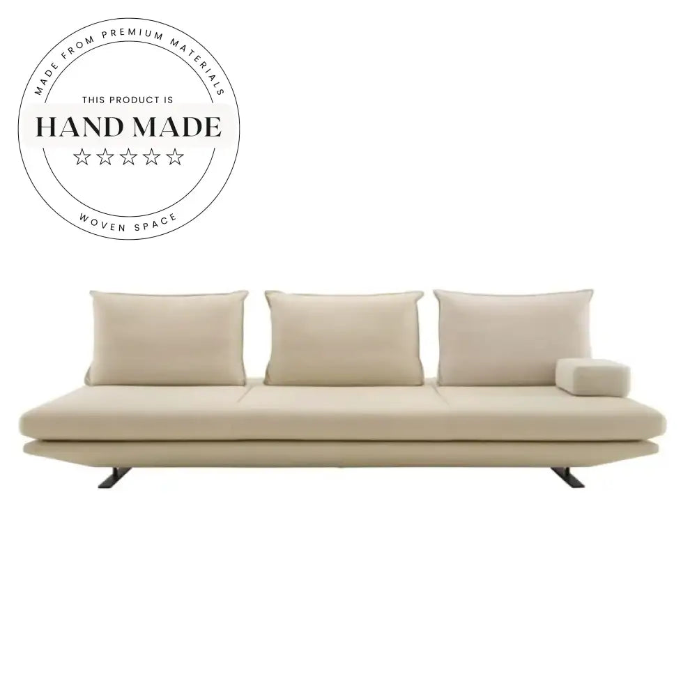 Luxury Beige Fabric Reclining Sectional Modern Living Room Sofa