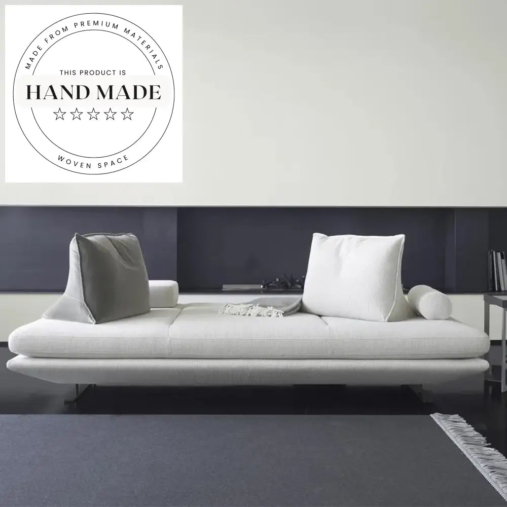 Luxury Beige Fabric Reclining Sectional Modern Living Room Sofa