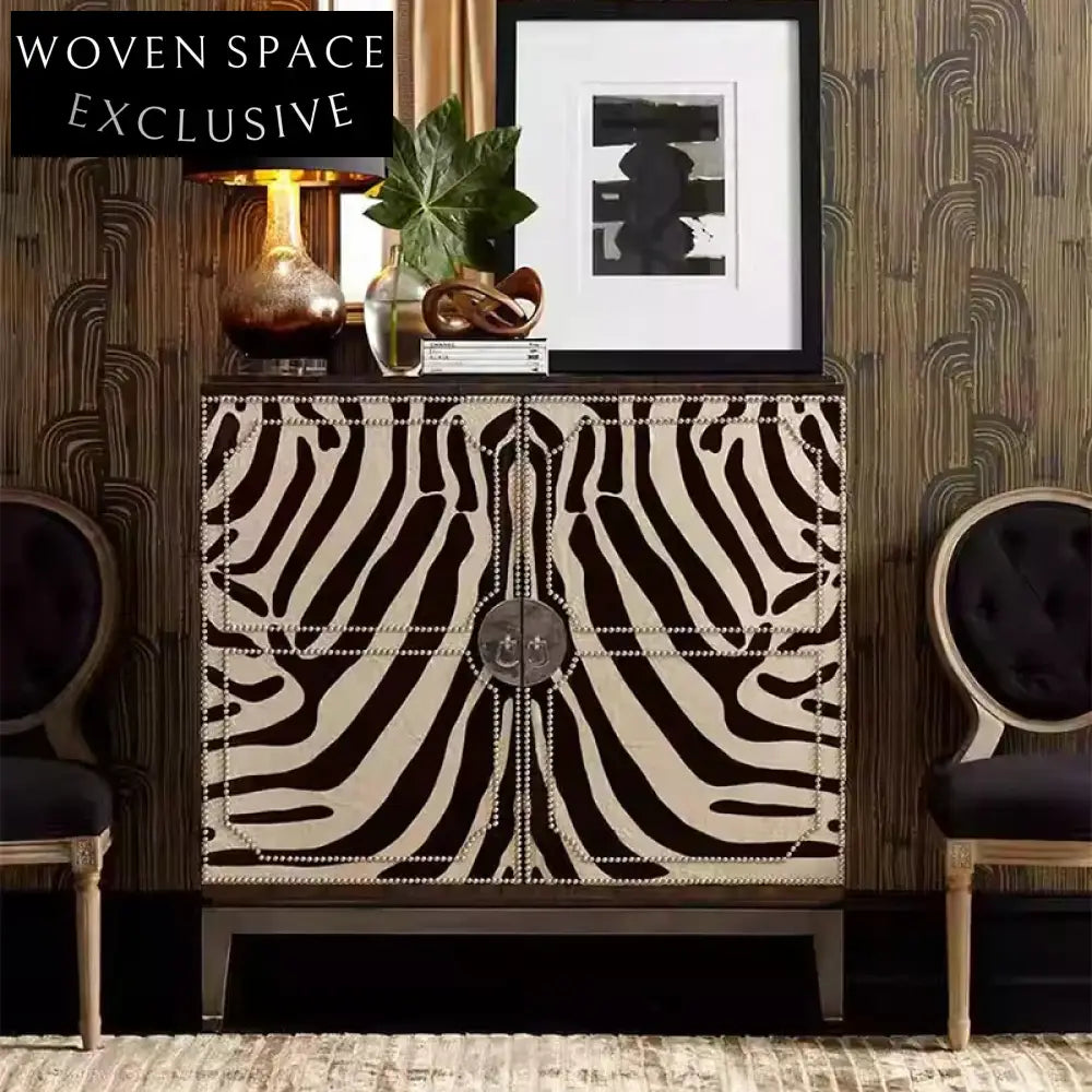 Luxury Birch Wood Entryway Hallway Side Cabinet for Elegant Living Room Space
