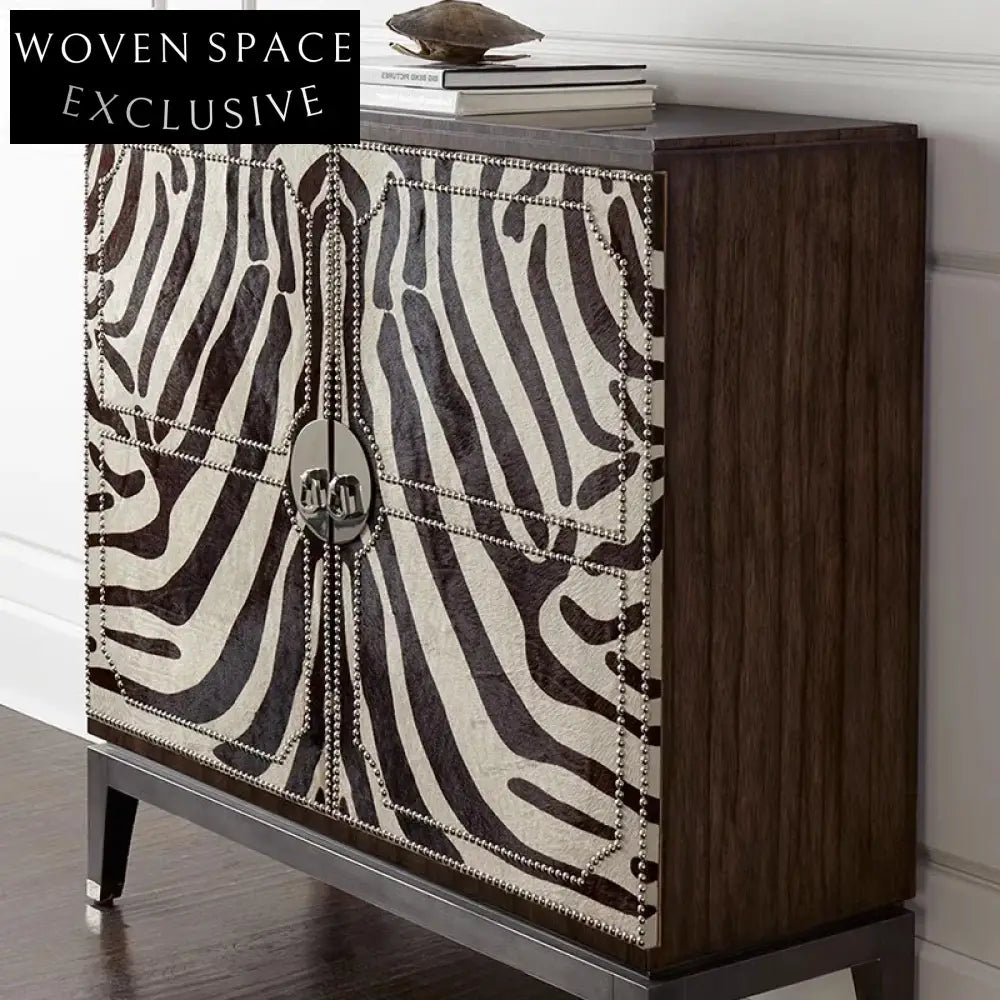 Luxury Birch Wood Entryway Hallway Side Cabinet for Elegant Living Room Space