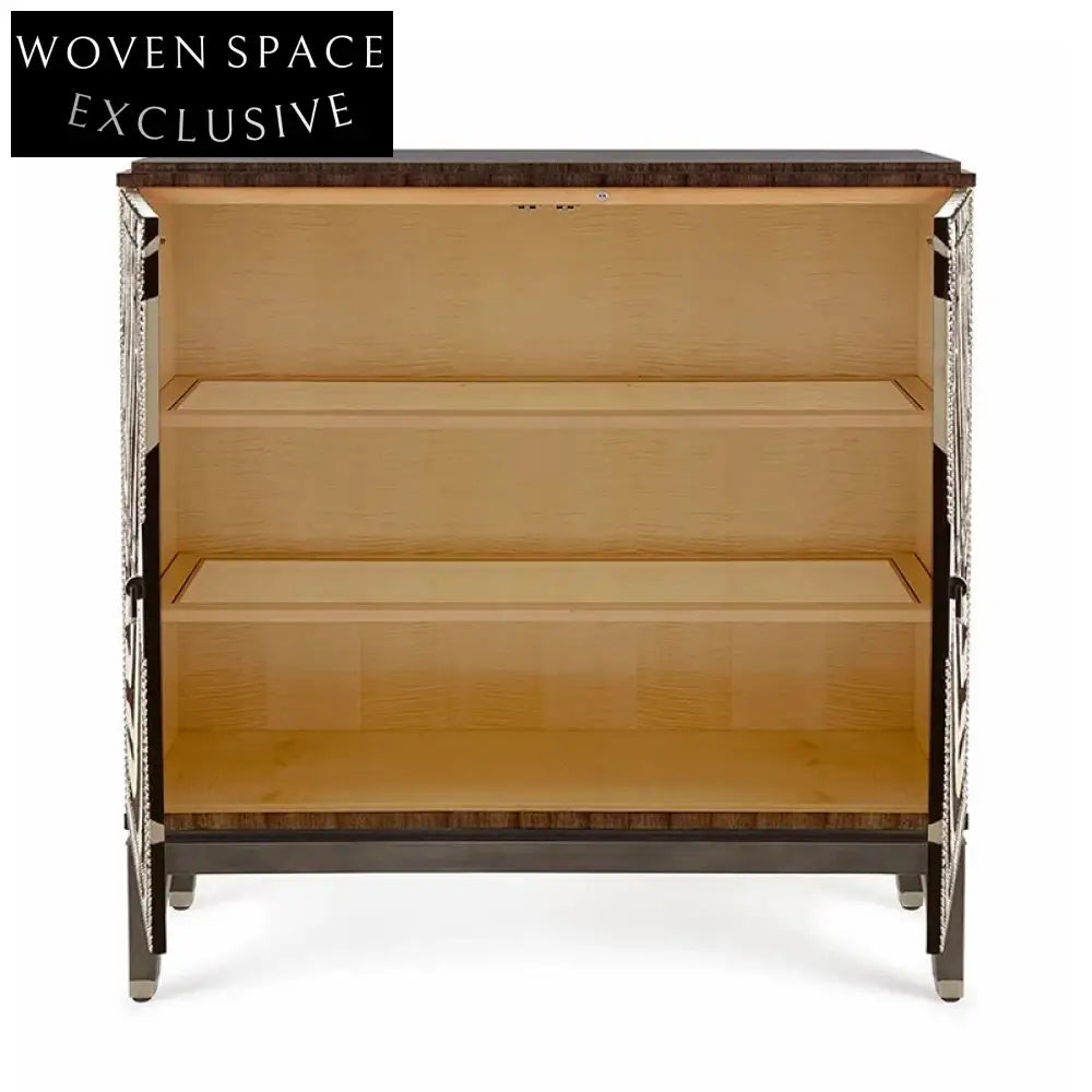 Luxury Birch Wood Entryway Hallway Side Cabinet for Elegant Living Room Space