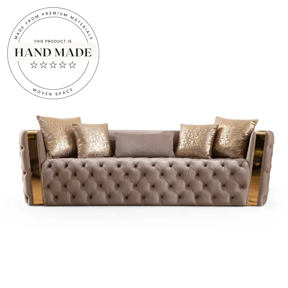 Luxury Black Velvet Tufted Upholstered Chesterfield 3 Seater Living Sofa