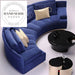 Luxury Blue Velvet Modern Half Round U-Shaped Curved Sectional Sofa