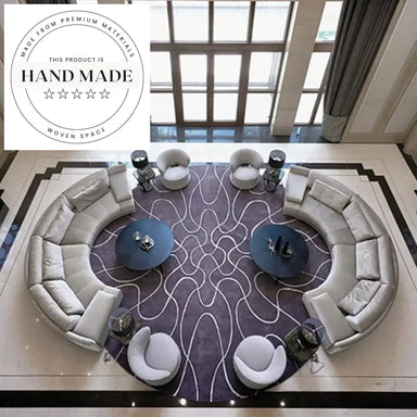 Luxury Blue Velvet Modern Half Round U-Shaped Curved Sectional Sofa