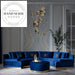 Luxury Blue Velvet Modern Half Round U-Shaped Curved Sectional Sofa