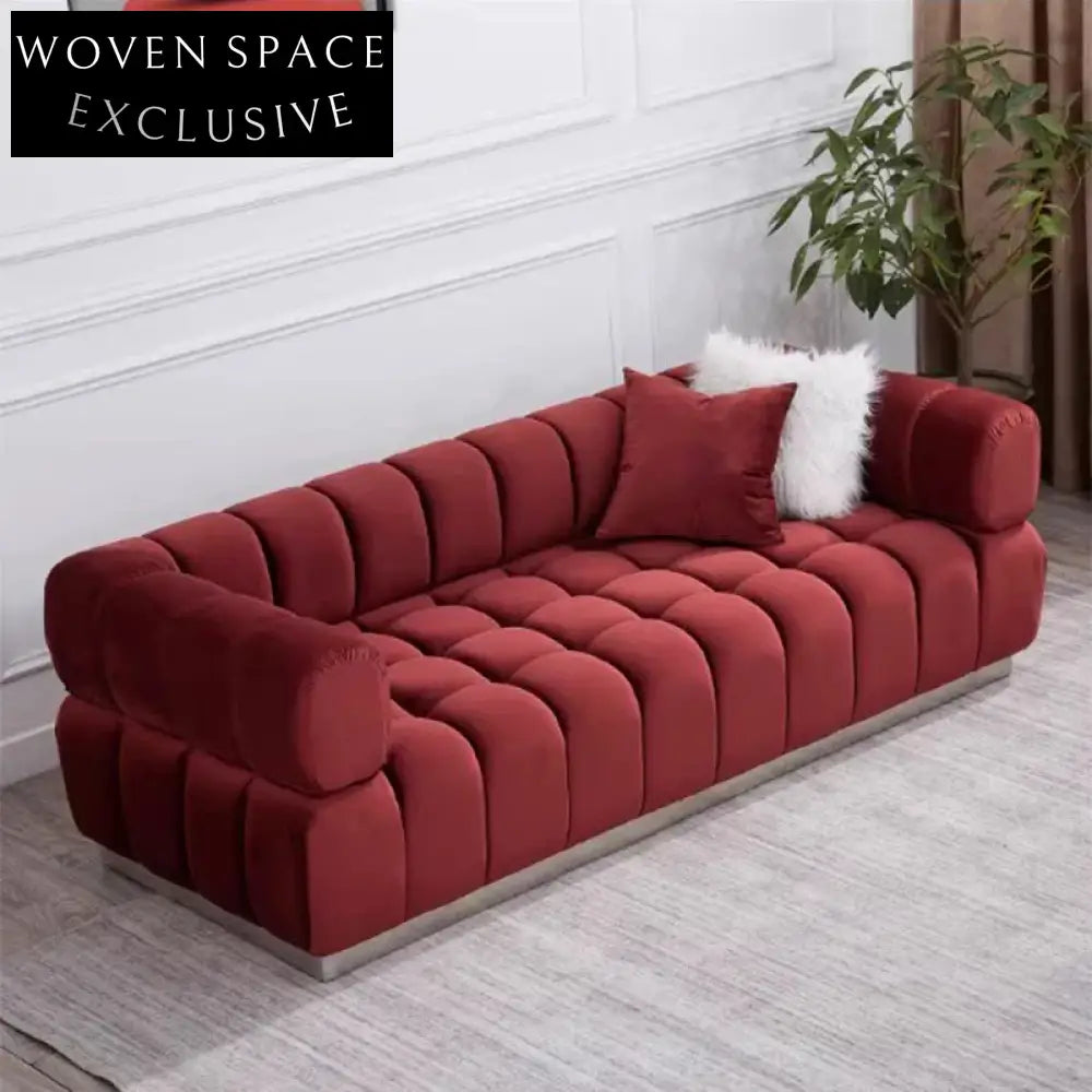 Luxury Bubble Velvet Sofa, Modern Comfy Seating for Living Rooms