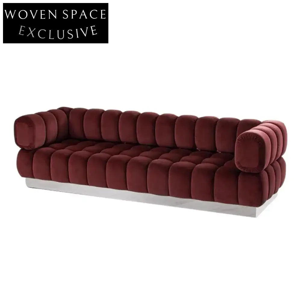 Luxury Bubble Velvet Sofa, Modern Comfy Seating for Living Rooms