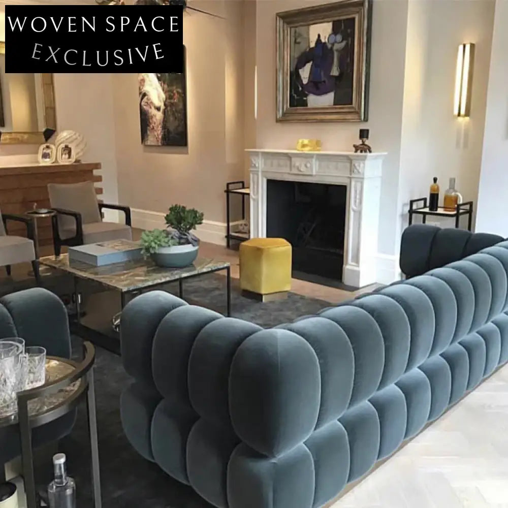 Luxury Bubble Velvet Sofa, Modern Comfy Seating for Living Rooms